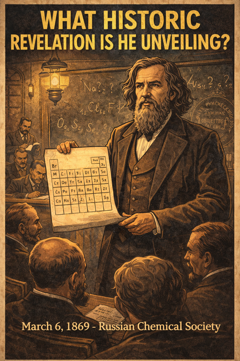 March 6, 1869 — Mendeleev Reveals the Periodic Table – Faces Of History