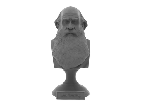 Leo Tolstoy, 5-inch Bust on Pedestal, Gray