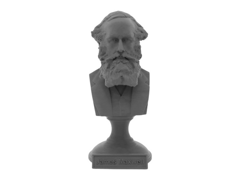 James Clerk Maxwell, 5-inch Bust on Pedestal, Gray
