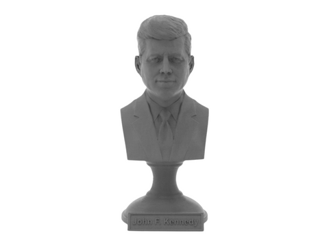John F. Kennedy, 5-inch Bust on Pedestal, Gray