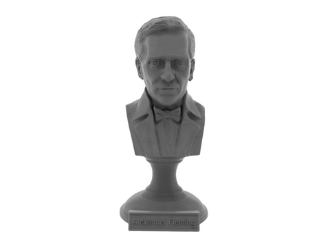 Alexander Fleming, 5-inch Bust on Pedestal, Gray
