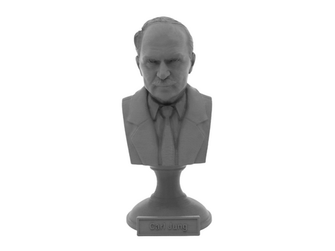 Carl Jung, 5-inch Bust on Pedestal, Gray