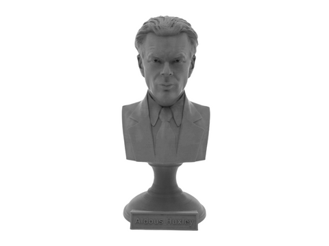 Aldous Huxley, 5-inch Bust on Pedestal, Gray