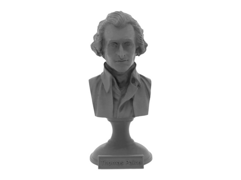 Thomas Paine, 5-inch Bust on Pedestal, Gray