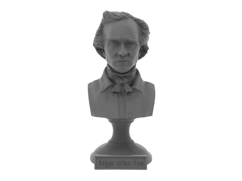 Edgar Allan Poe, 5-inch Bust on Pedestal, Gray