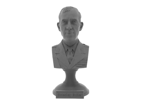 Smedley Butler, 5-inch Bust on Pedestal, Gray