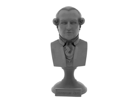 Immanuel Kant, 5-inch Bust on Pedestal, Gray