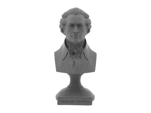 Alexander Hamilton, 5-inch Bust on Pedestal, Gray