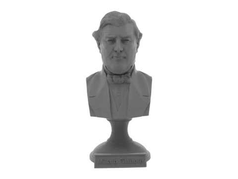 Millard Fillmore, 5-inch Bust on Pedestal, Gray