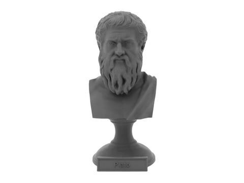 Plato, 5-inch Bust on Pedestal, Gray