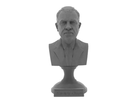 Richard Nixon, 5-inch Bust on Pedestal, Gray