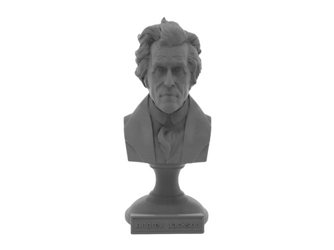 Andrew Jackson, 5-inch Bust on Pedestal, Gray