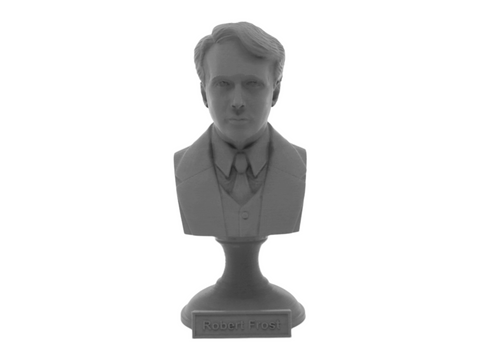 Robert Frost, 5-inch Bust on Pedestal, Gray