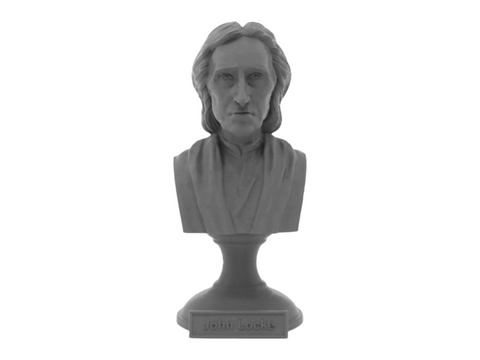 John Locke, 5-inch Bust on Pedestal, Gray