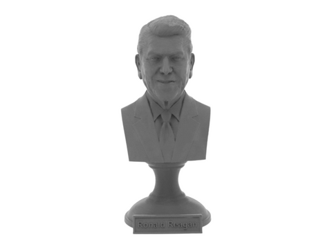 Ronald Reagan, 5-inch Bust on Pedestal, Gray