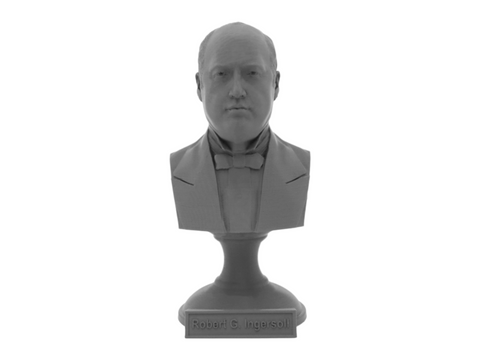 Robert G. Ingersoll, 5-inch Bust on Pedestal, Gray