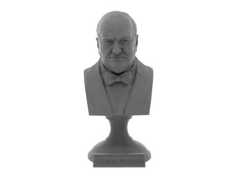 Winston Churchill, 5-inch Bust on Pedestal, Gray