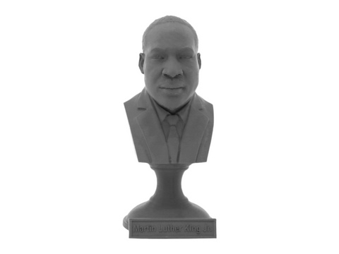 Martin Luther King Jr., 5-inch Bust on Pedestal, Gray