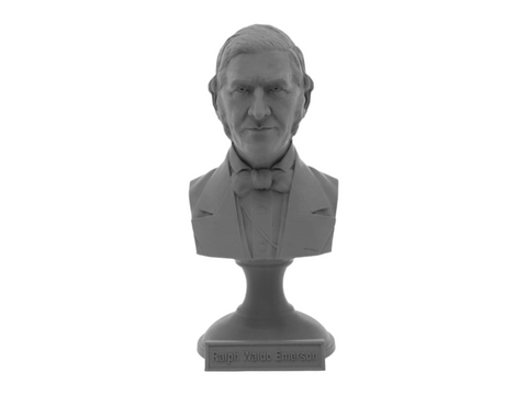 Ralph Waldo Emerson, 5-inch Bust on Pedestal, Gray