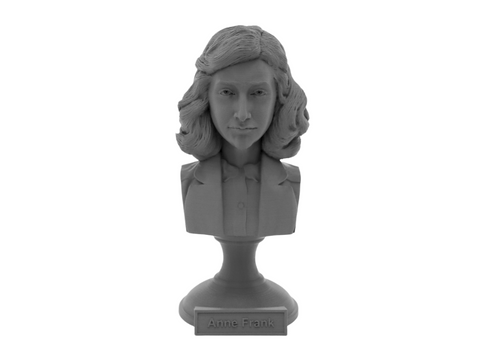 Anne Frank, 5-inch Bust on Pedestal, Gray