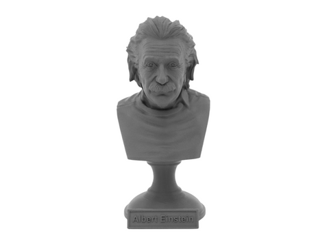Albert Einstein, 5-inch Bust on Pedestal, Gray