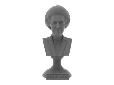 Margaret Thatcher, 5-inch Bust on Pedestal, Gray