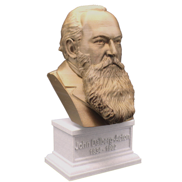 John Dalberg-Acton (Lord Acton), English Catholic Historian, Politician, and Writer, Sculpture Bust on Box Plinth