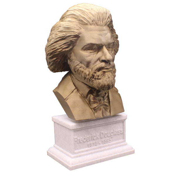 Frederick Douglass American Statesman, Orator, and Abolitionist Sculpture Bust on Box Plinth