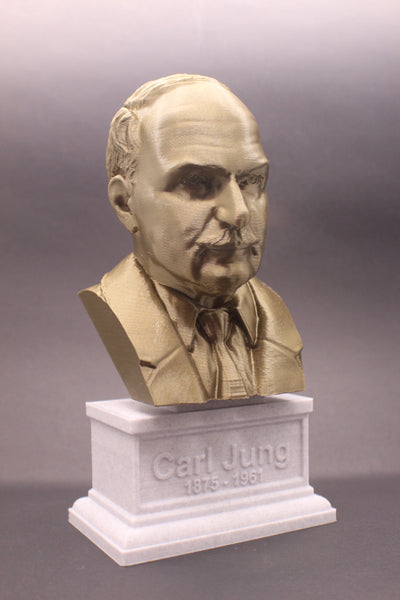 Carl Jung Famous Swiss Psychoanalyst Sculpture Bust on Box Plinth