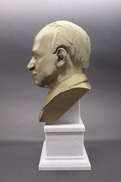 Carl Jung Famous Swiss Psychoanalyst Sculpture Bust on Box Plinth