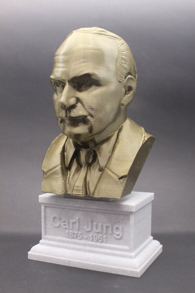 Carl Jung Famous Swiss Psychoanalyst Sculpture Bust on Box Plinth