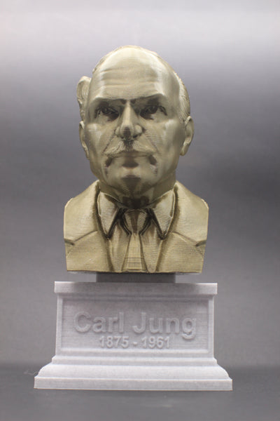 Carl Jung Famous Swiss Psychoanalyst Sculpture Bust on Box Plinth
