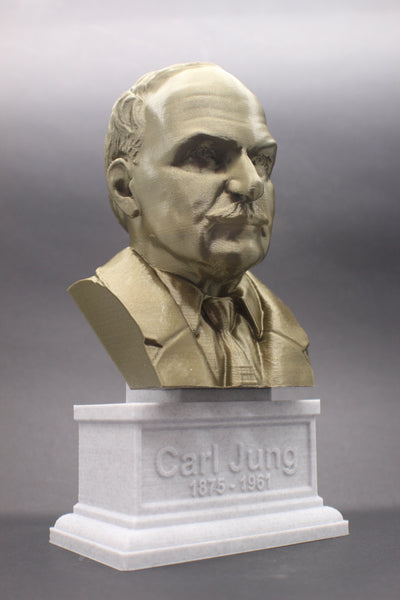 Carl Jung Famous Swiss Psychoanalyst Sculpture Bust on Box Plinth