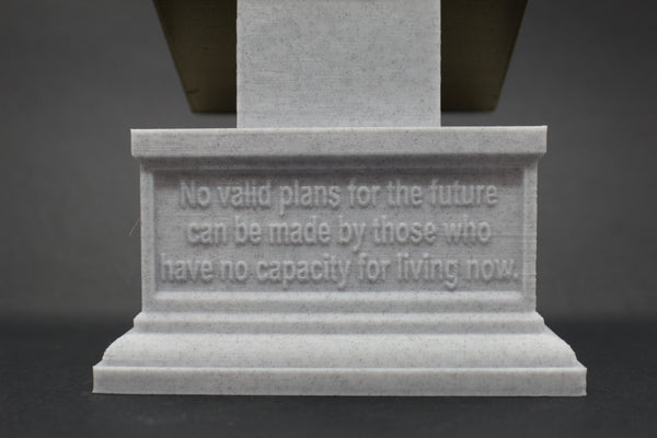 Alan Watts British Philosopher Sculpture Bust on Box Plinth