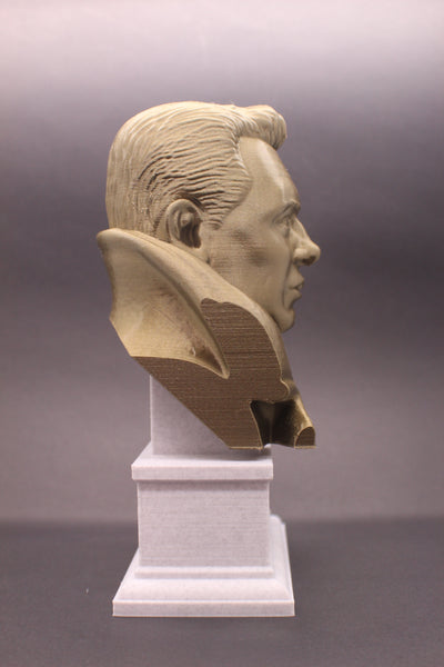 Albert Camus French Philosopher Sculpture Bust on Box Plinth