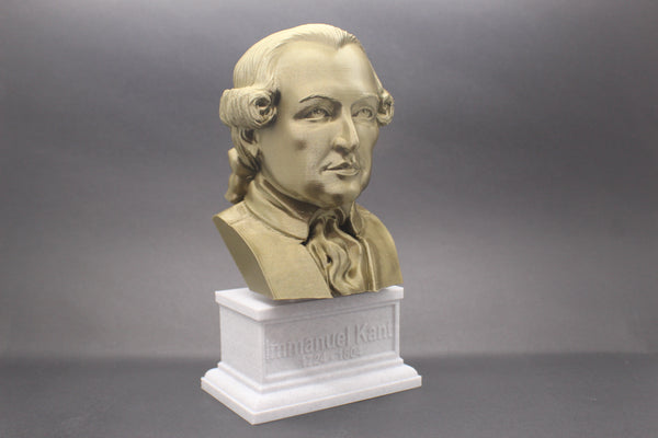 Immanuel Kant Enlightenment Philosopher Sculpture Bust on Box Plinth