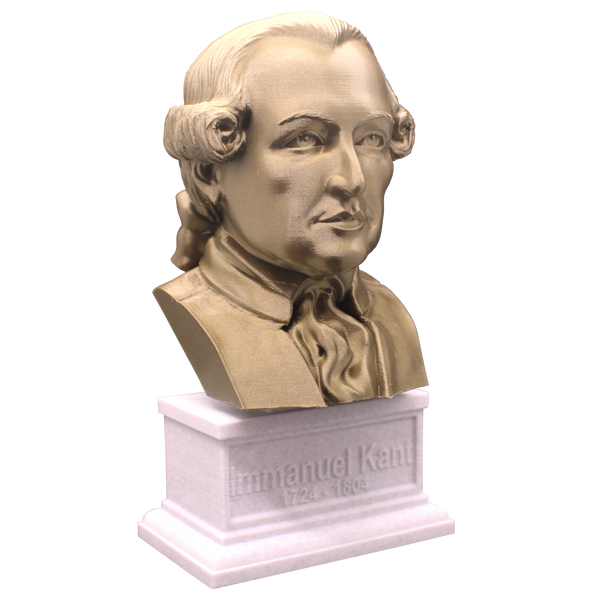 Immanuel Kant Enlightenment Philosopher Sculpture Bust on Box Plinth