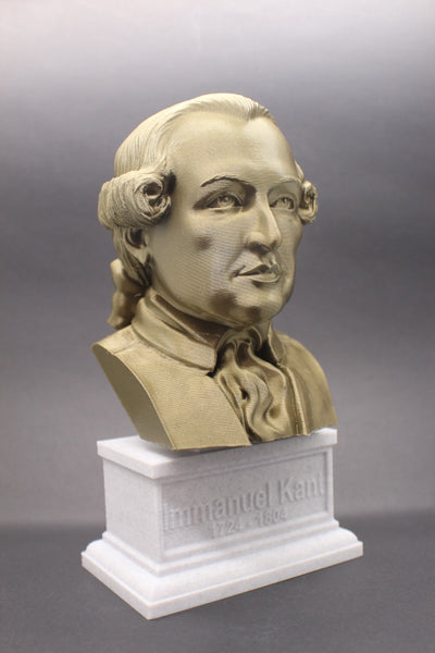 Immanuel Kant Enlightenment Philosopher Sculpture Bust on Box Plinth