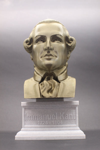 Immanuel Kant Enlightenment Philosopher Sculpture Bust on Box Plinth
