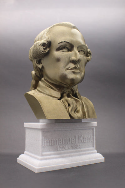 Immanuel Kant Enlightenment Philosopher Sculpture Bust on Box Plinth