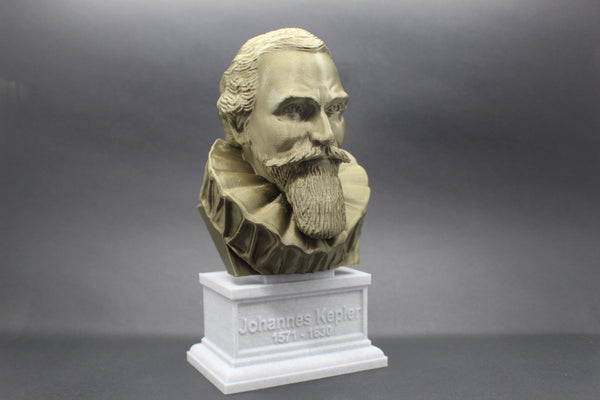 Johannes Kepler German Astronomer Sculpture Bust on Box Plinth