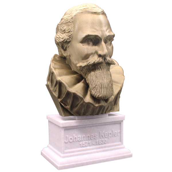 Johannes Kepler German Astronomer Sculpture Bust on Box Plinth