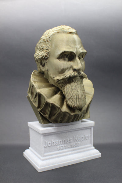 Johannes Kepler German Astronomer Sculpture Bust on Box Plinth