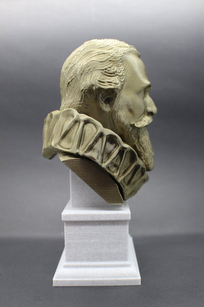 Johannes Kepler German Astronomer Sculpture Bust on Box Plinth
