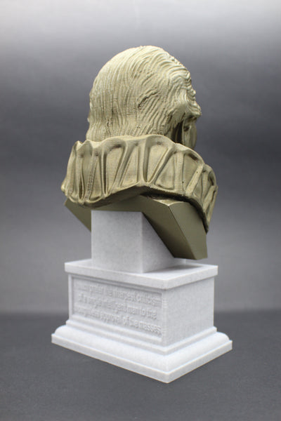 Johannes Kepler German Astronomer Sculpture Bust on Box Plinth