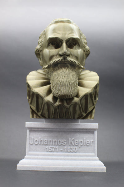 Johannes Kepler German Astronomer Sculpture Bust on Box Plinth