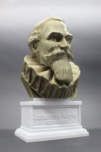 Johannes Kepler German Astronomer Sculpture Bust on Box Plinth