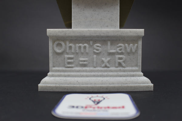 Georg Ohm Famous German Physicist and Mathematician Sculpture Bust on Box Plinth