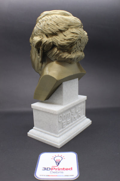 Georg Ohm Famous German Physicist and Mathematician Sculpture Bust on Box Plinth