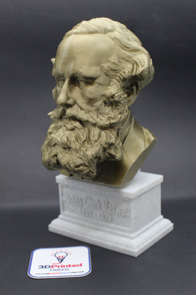 James Clerk Maxwell Famous Scottish Scientist Mathematical Physics Sculpture Bust on Box Plinth